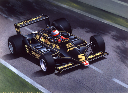 The Lotus 79 was regarded as the most significant racing car design of all time. Mario Andretti guided it to both the drivers and constructors world chamionships, 1978.